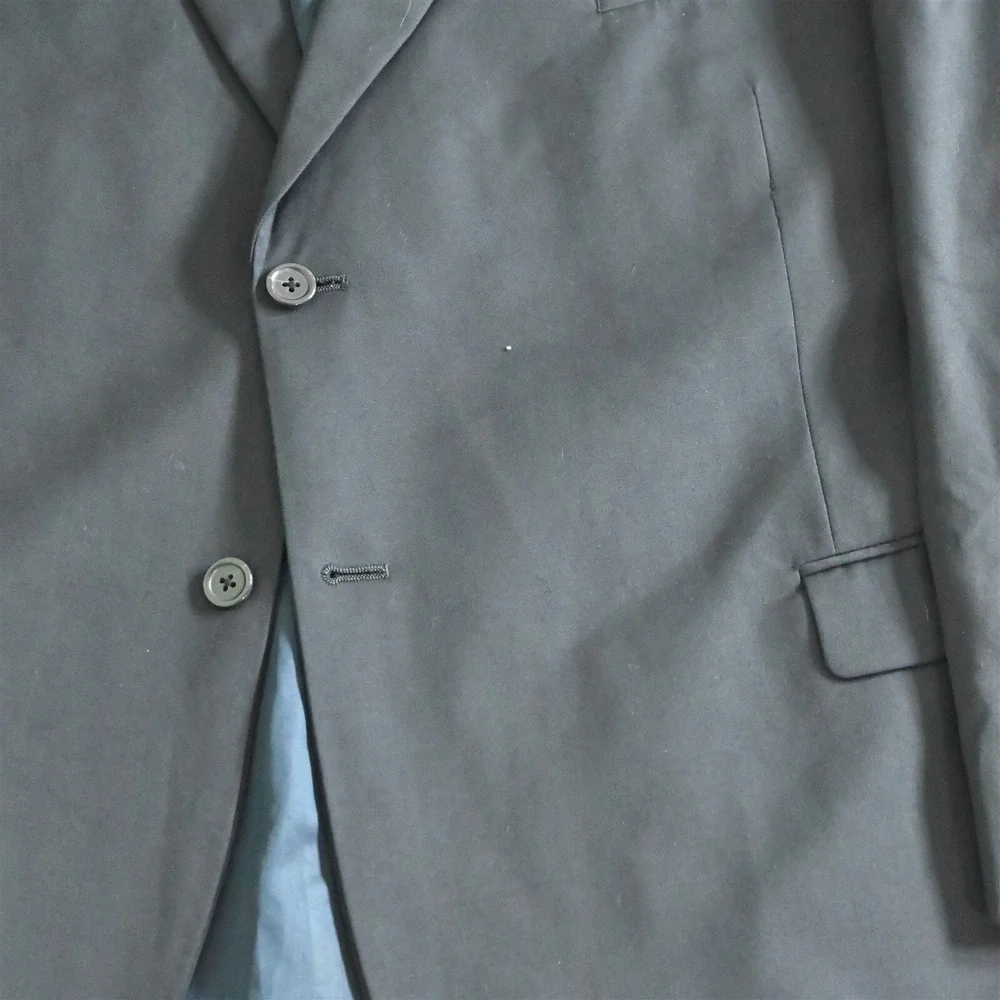 Pronto Uomo 52R Navy Blue 100%‎ Wool Blazer Suit Jacket Sport Coat